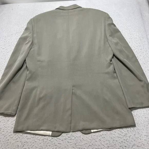 Nautica Men's 42 Regular 100% Silk Sage Green/Gray Suit Jacket Sport Coat 42R - Picture 13 of 15